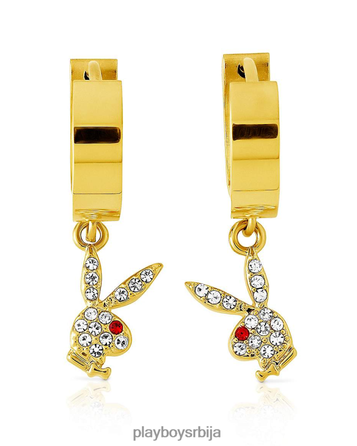 прибор Playboy зека хуггие обруч и висећа шарм минђуша злато Жене 2F84PF1608