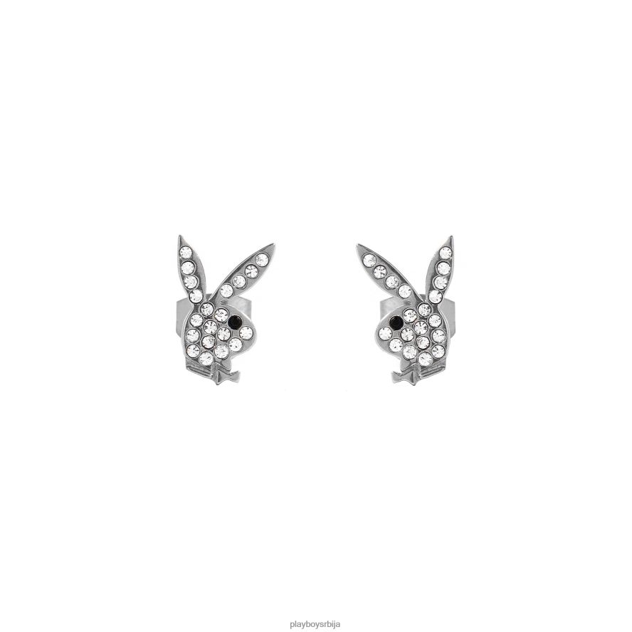 прибор Playboy зечја глава паве минђуше сребро Жене 2F84PF1640