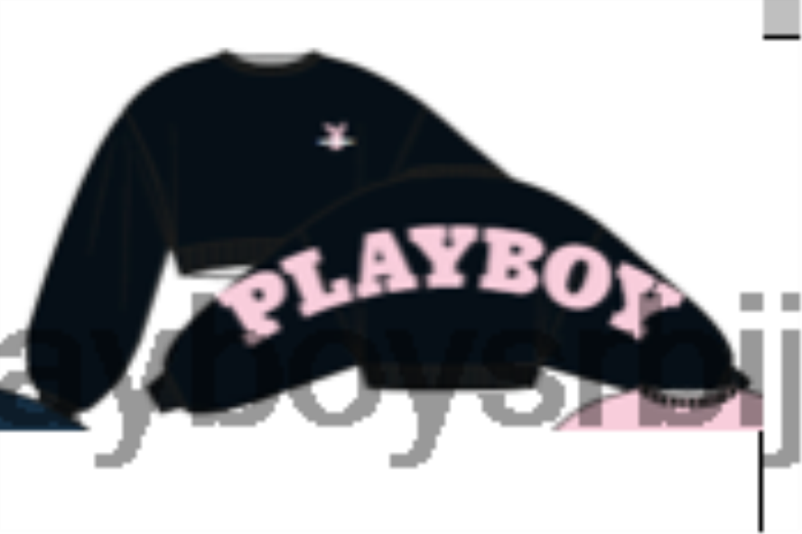 одећу Playboy предиван плетени џемпер са графиком на леђима црн Жене 2F84PF1069