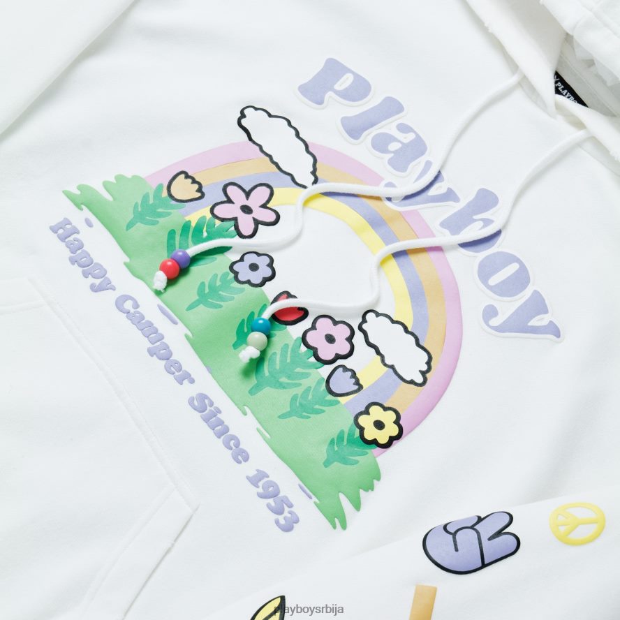 одећу Playboy Дугини дуксер од перли звезда бела Жене 2F84PF1113