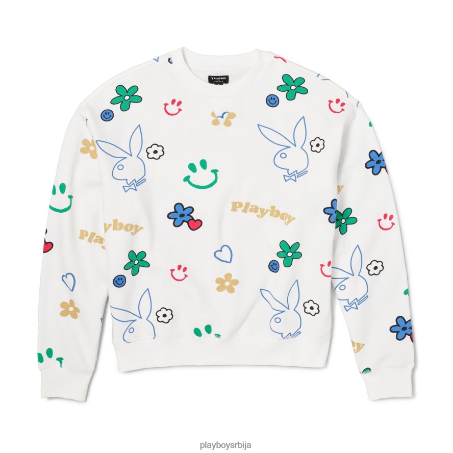 одећу Playboy дукс са округлим изрезом звезда бела Жене 2F84PF1154