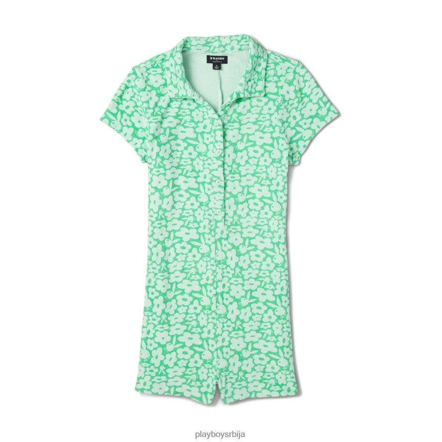 одећу Playboy кампер фротир комбинезон штампа зелене смрче Жене 2F84PF1340