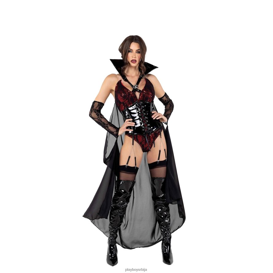 одећу Playboy вампир - сет од 2 ком Црна црвена Жене 2F84PF1365