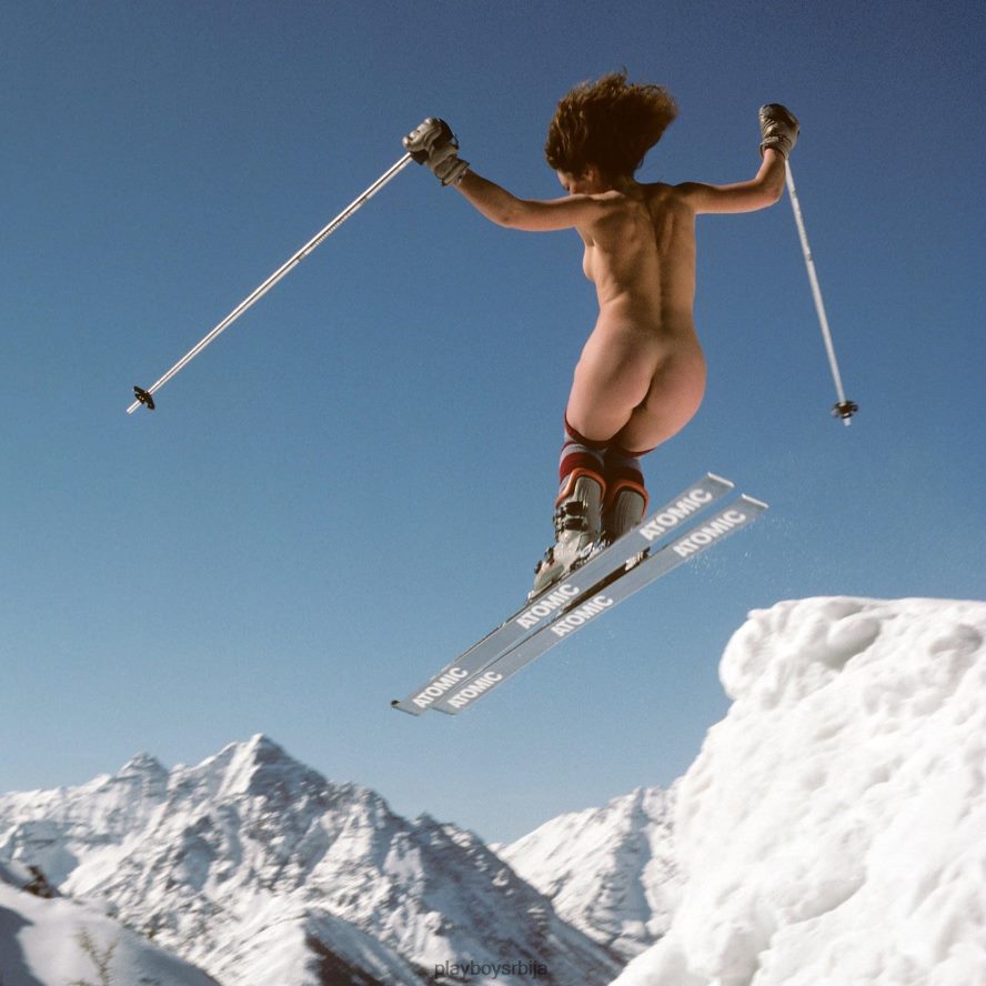 одећу Playboy ски цроппед лонг слееве феат. Холи кувар из Девојке зиме 1984 црн Жене 2F84PF984