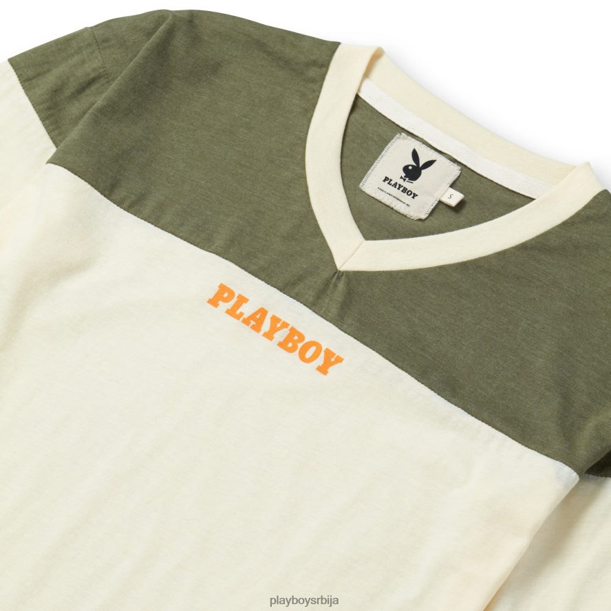 одећу Playboy камп мајица са в-изрезом дугих рукава 1/2 оригинални Жене 2F84PF1043