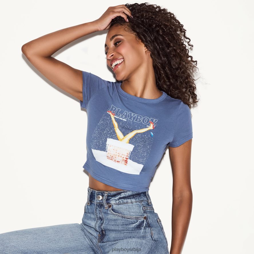 одећу Playboy децембар 2013. корице беби мајице прашњаво плаво Жене 2F84PF935