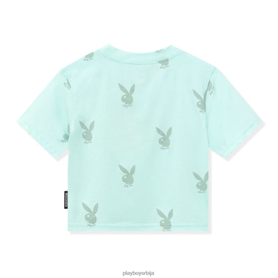 одећу Playboy мајица са скраћеном рингер главом зеца зелен Жене 2F84PF1010