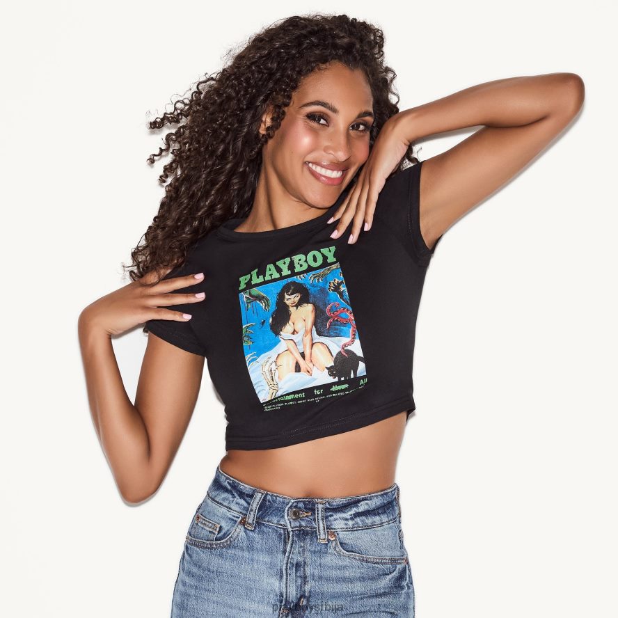 одећу Playboy хорор филм мастхеад беба мајица црн Жене 2F84PF921