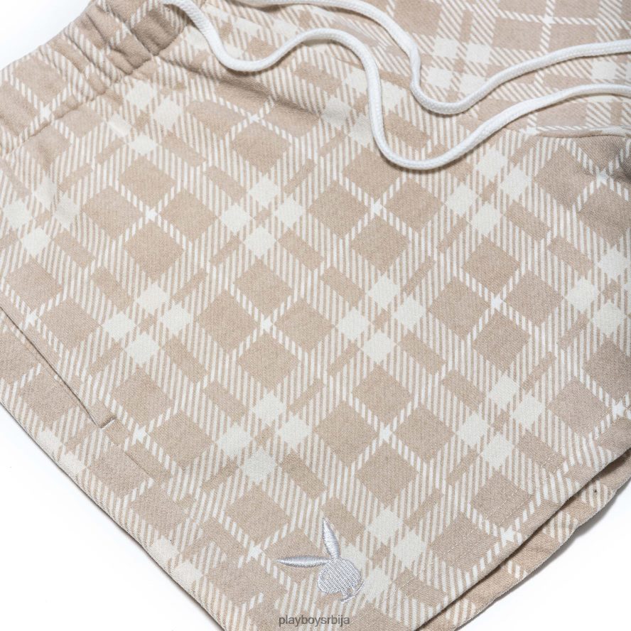 одећу Playboy превелики карирани кратки тан плаид Жене 2F84PF1279