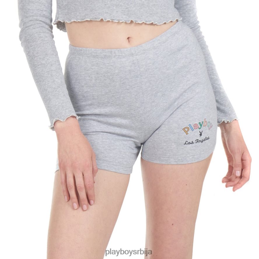 одећу Playboy раинбов мастхеад бицикл кратки вријесак сиви Жене 2F84PF1319