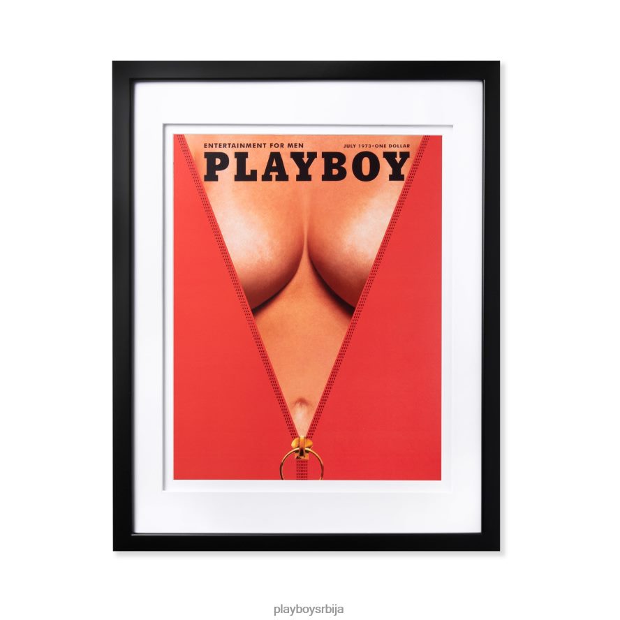 прибор Playboy јул 1973. штампа у оквиру корице бели оквир унисек 2F84PF909