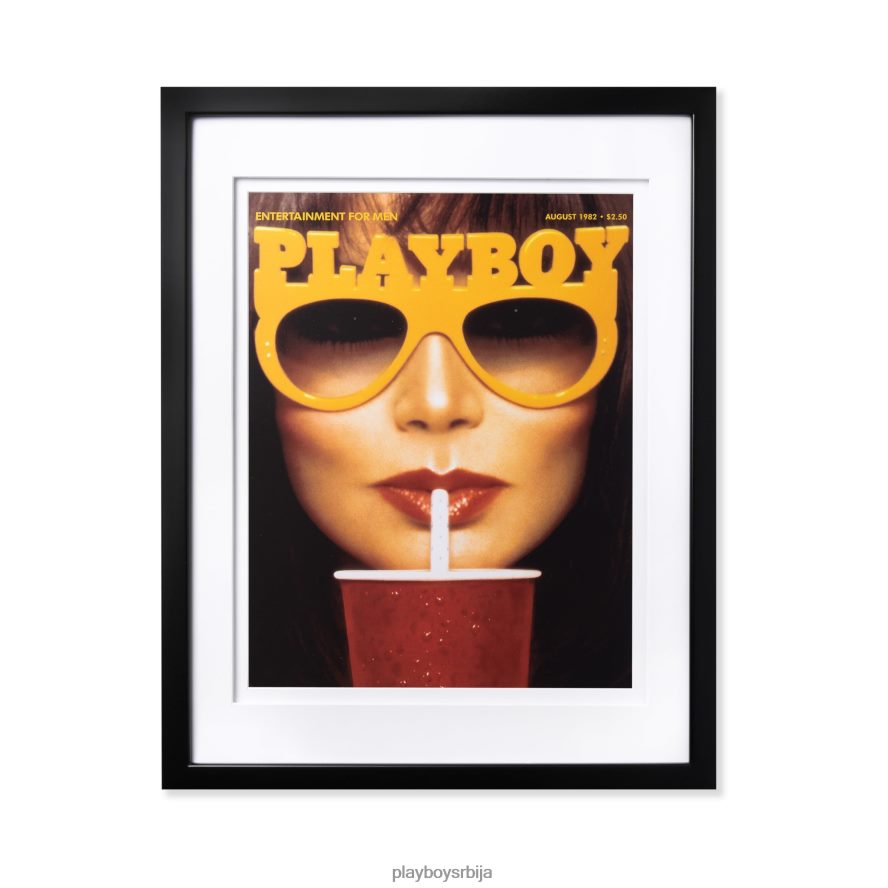 прибор Playboy август 1982. штампа у оквиру корице црни оквир унисек 2F84PF910
