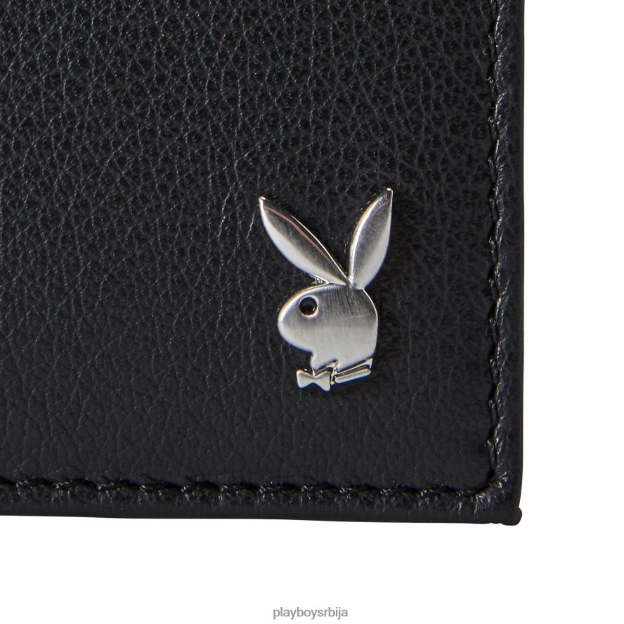 прибор Playboy мљевени предњи џепни новчаник црн мушкарци 2F84PF828