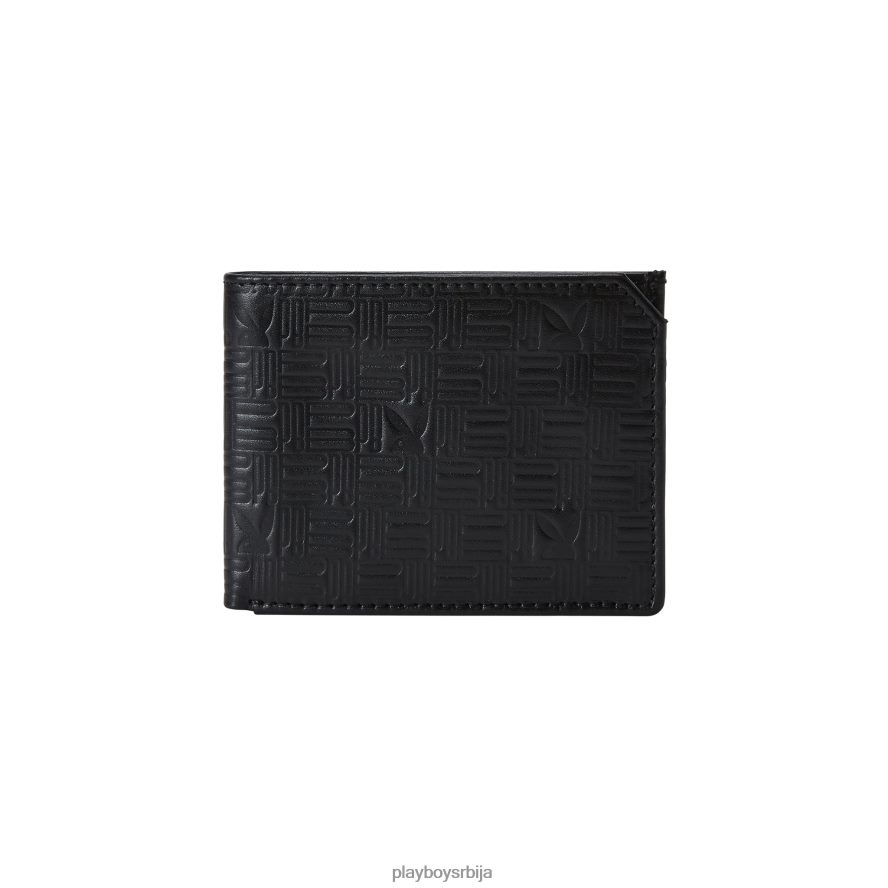 прибор Playboy рељефни новчаник са танким преклопом црн мушкарци 2F84PF840