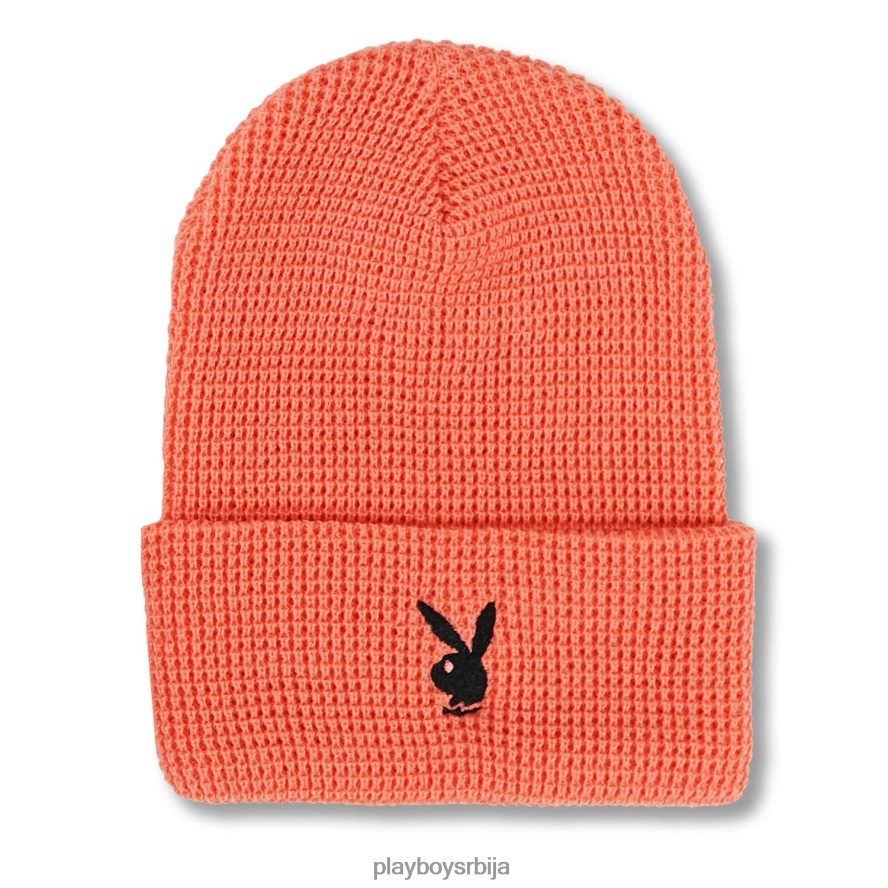 прибор Playboy зечја глава вафла капа са манжетама корал мушкарци 2F84PF726