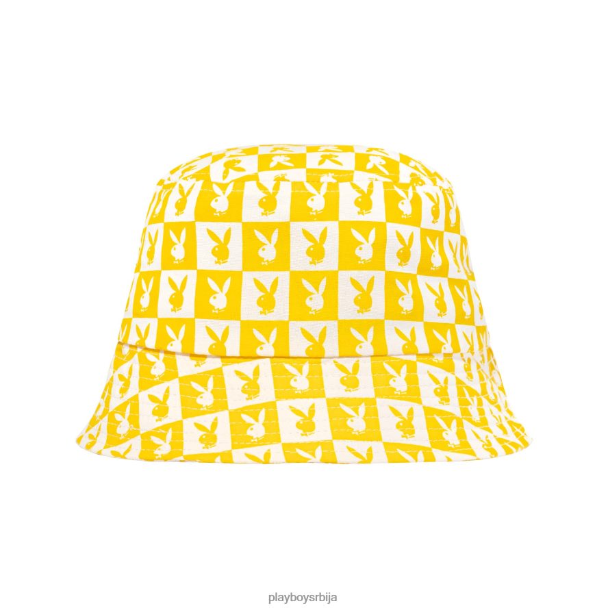 прибор Playboy шешир са кантом за штампање плочица жута мушкарци 2F84PF730