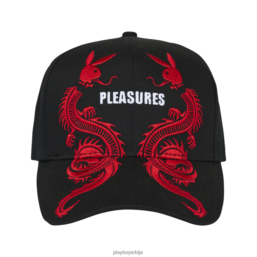 прибор Playboy x Pleasures репови 6 панел шешир црн мушкарци 2F84PF809