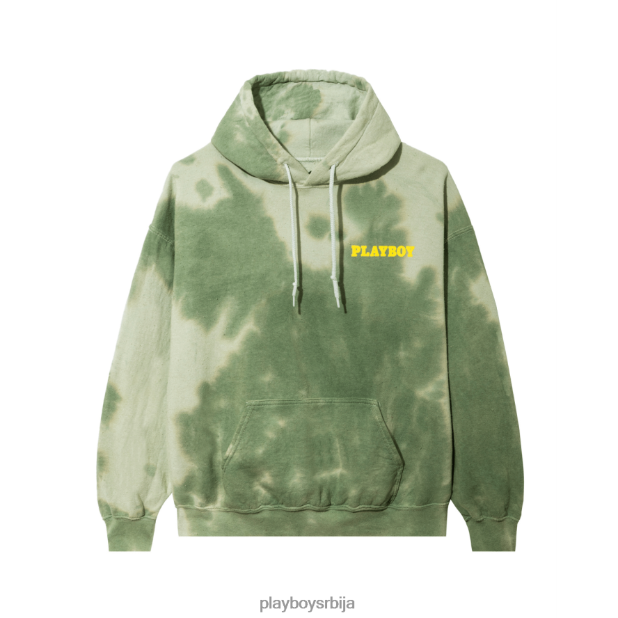 одећу Playboy август 1976 цовер хоодие тие-дие зелен мушкарци 2F84PF345