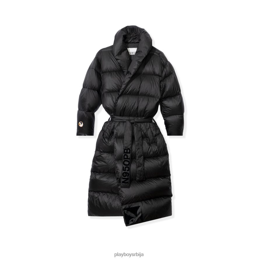 одећу Playboy дуга јакна са каишем црн мушкарци 2F84PF441