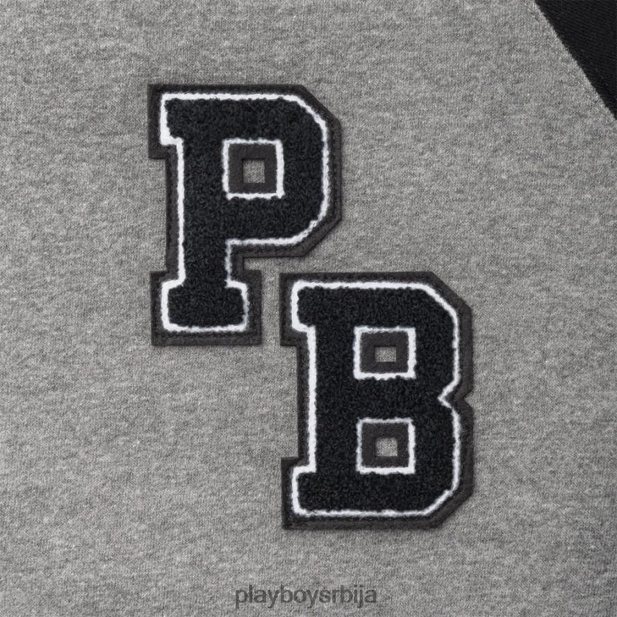 одећу Playboy варсити цревнецк сива/црна мушкарци 2F84PF487