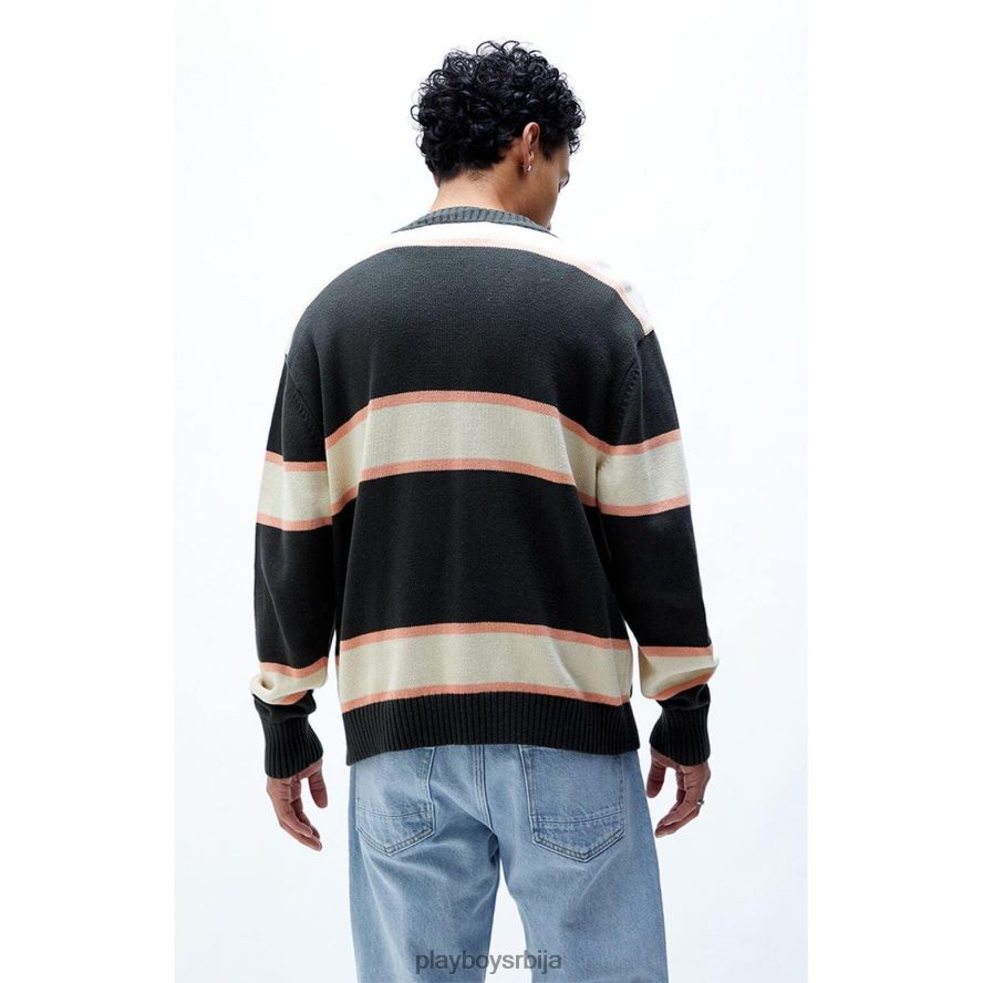 одећу Playboy пеек-а-боо кардиган црн мушкарци 2F84PF493
