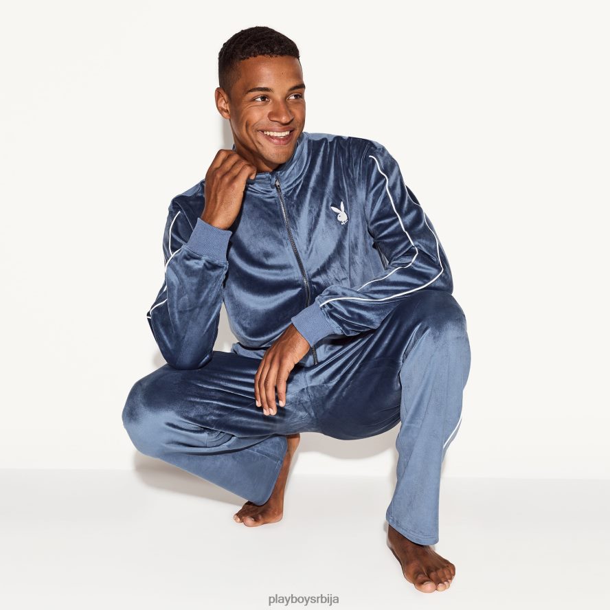 одећу Playboy велур јакна морнарица мушкарци 2F84PF520
