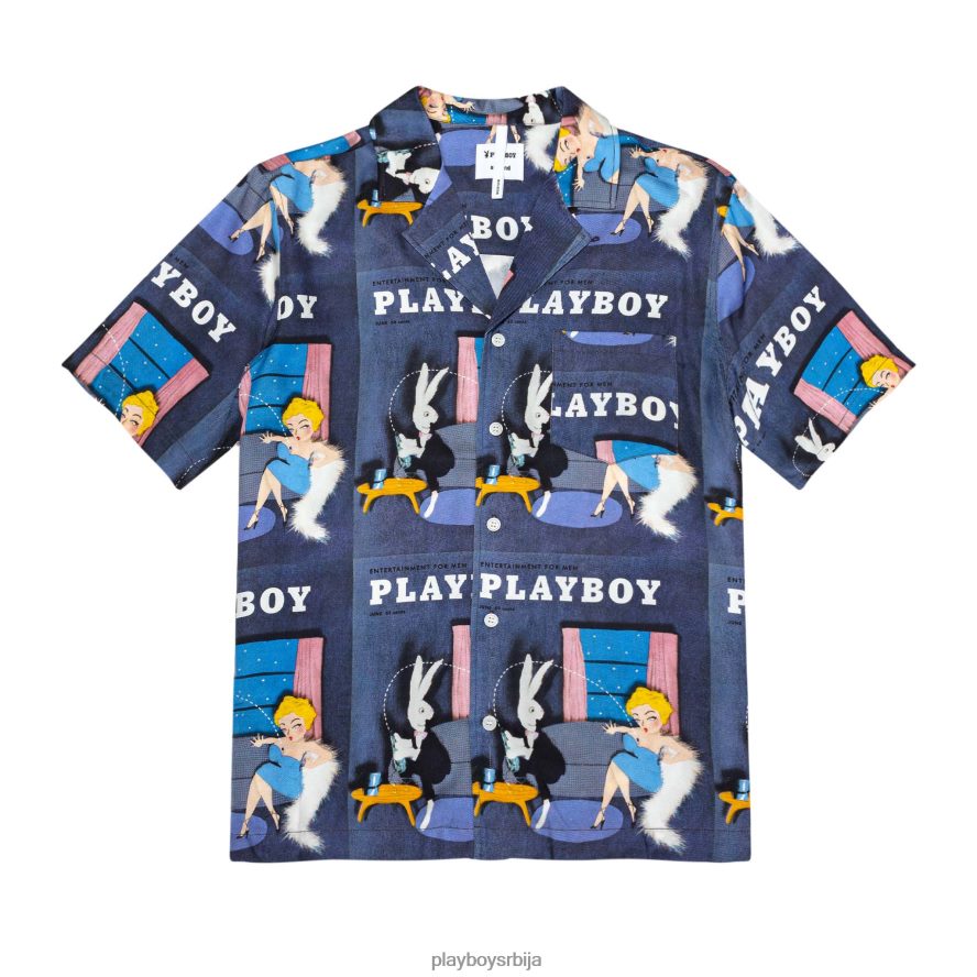 одећу Playboy Соулланд јун 1954. камп мајица Плави мушкарци 2F84PF275