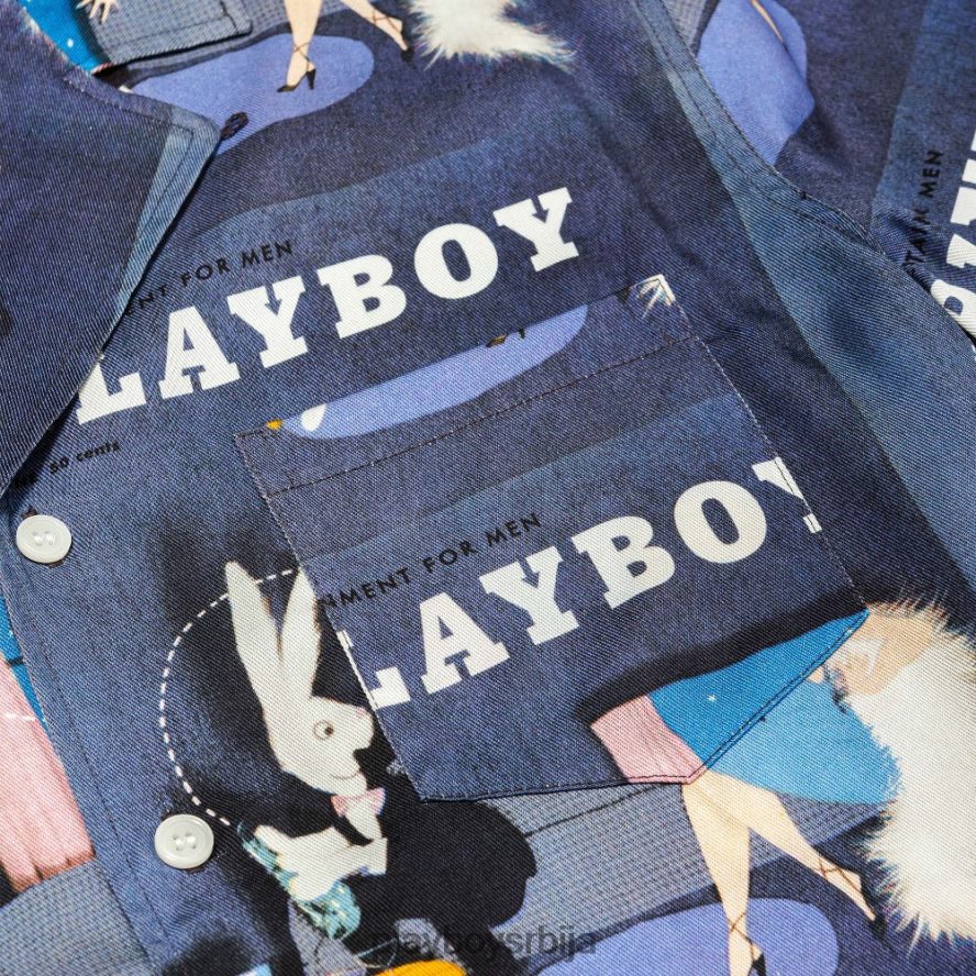 одећу Playboy Соулланд јун 1954. камп мајица Плави мушкарци 2F84PF275