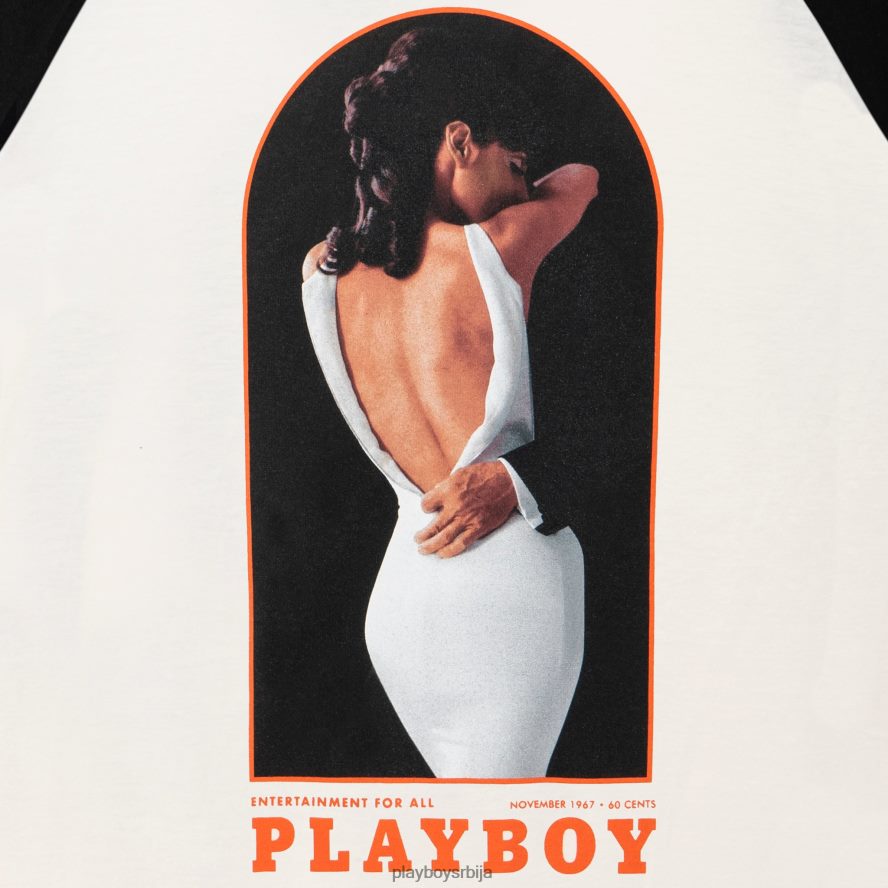 одећу Playboy Новембар 1967 раглан бејзбол мајица оригинални мушкарци 2F84PF181
