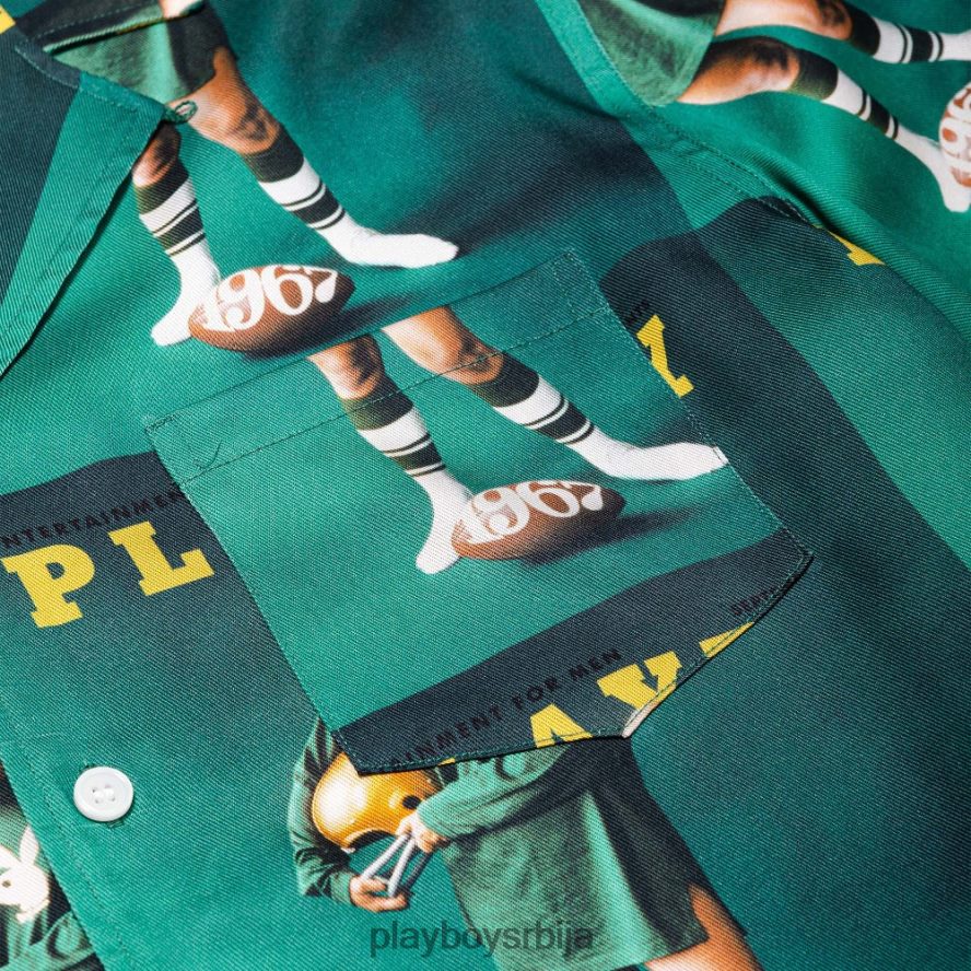 одећу Playboy соулланд септембар 1967 камп мајица зелен мушкарци 2F84PF219