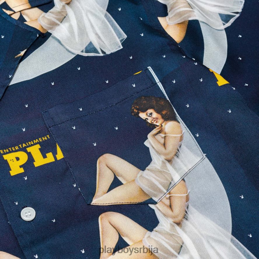 одећу Playboy соулланд децембар 1973 камп мајица морнарица мушкарци 2F84PF189