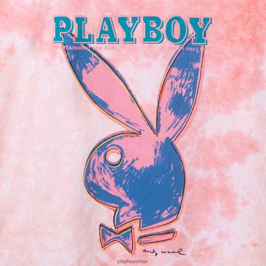 одећу Playboy јануар 1986 Анди Вархол цовер тие дие мајица оригинални мушкарци 2F84PF280
