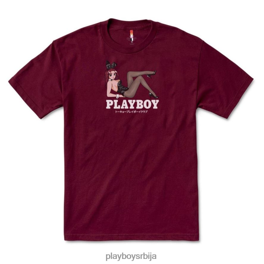 одећу Playboy Токио Цлуб опен касна мајица бордо мушкарци 2F84PF117