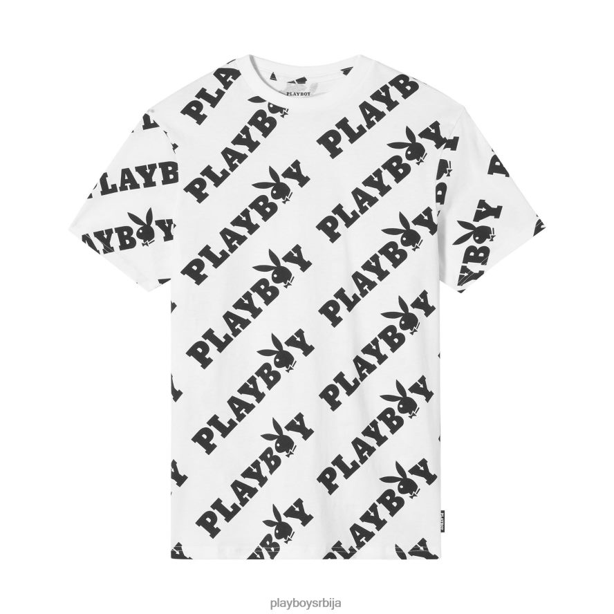 одећу Playboy мајица која се понавља бели аоп мушкарци 2F84PF285