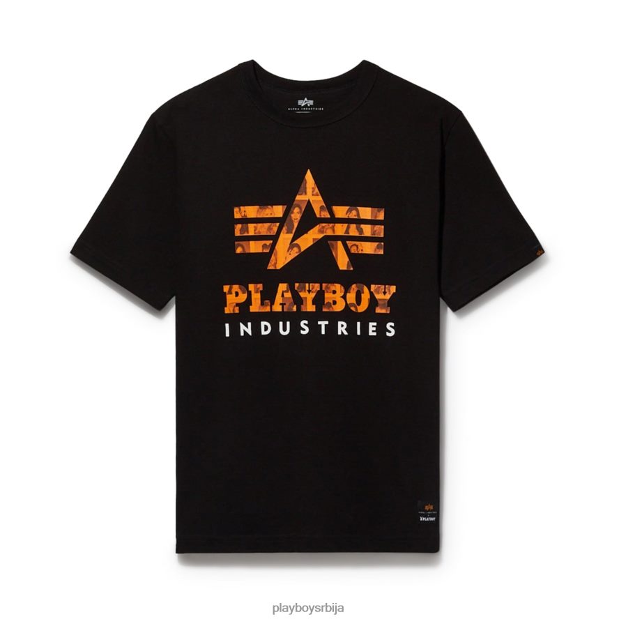 одећу Playboy x Alpha Industries класична мајица црн мушкарци 2F84PF168