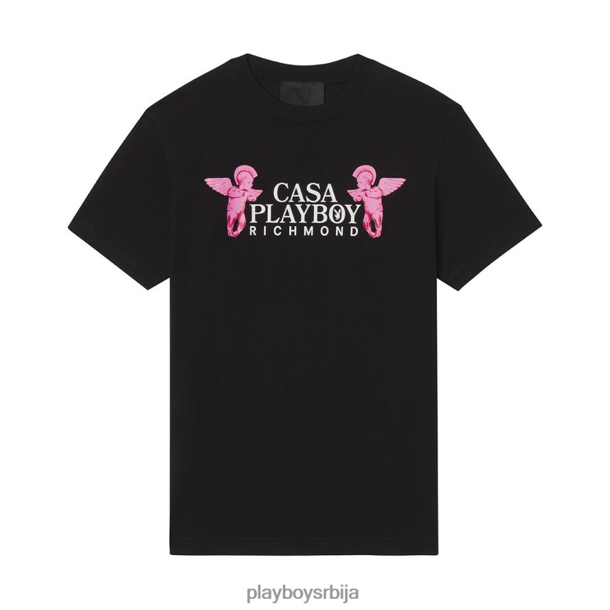 одећу Playboy x John Richmond цаса мајица црн мушкарци 2F84PF334
