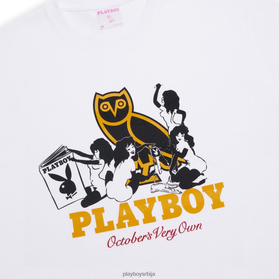 одећу Playboy x OVO фемлин мајица бео мушкарци 2F84PF316