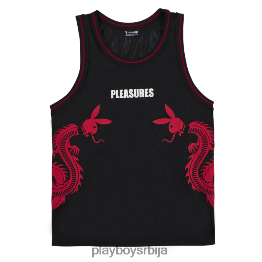 одећу Playboy x Pleasures таилс кошаркашки дрес црн мушкарци 2F84PF161