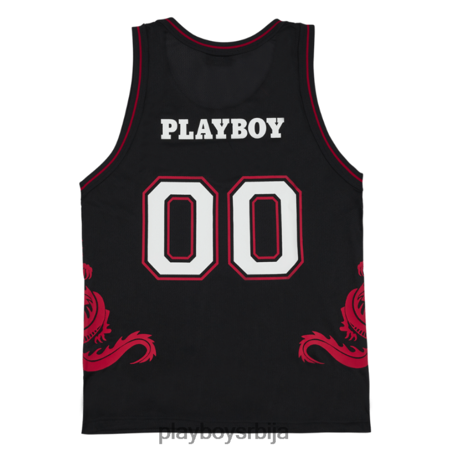 одећу Playboy x Pleasures таилс кошаркашки дрес црн мушкарци 2F84PF161