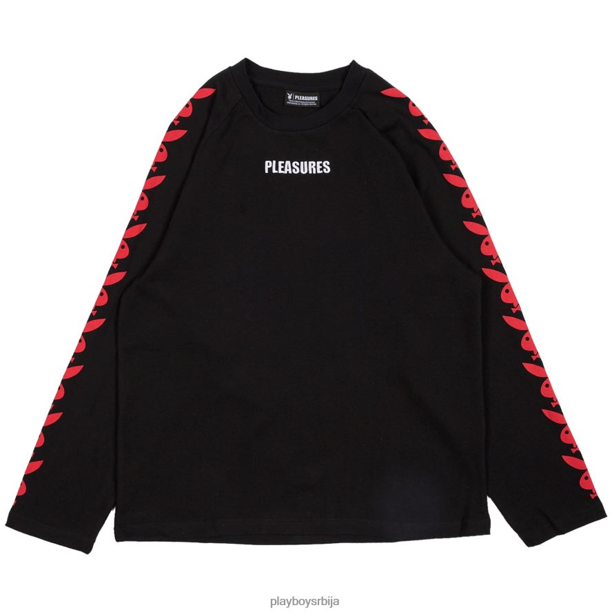 одећу Playboy x Pleasures зечја глава раглан дугих рукава црн мушкарци 2F84PF178