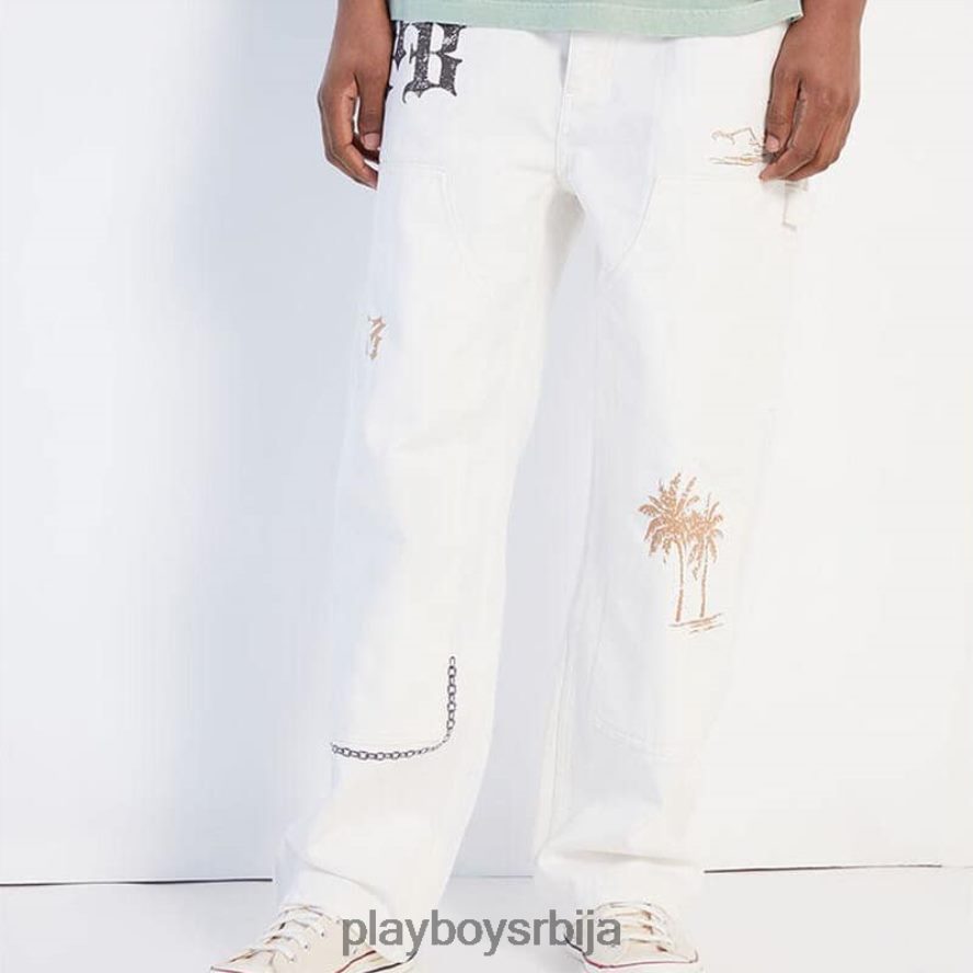 одећу Playboy пб винтаге крема за панталоне са дуплим коленима оригинални мушкарци 2F84PF554