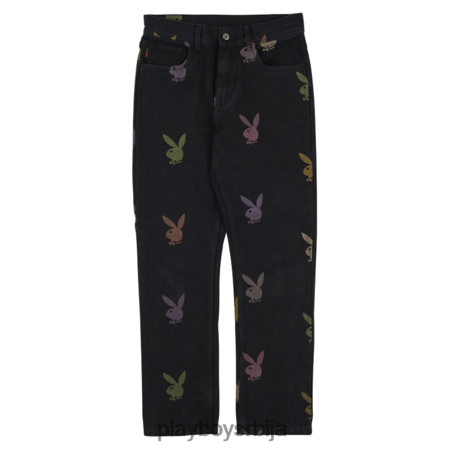 одећу Playboy x Pleasures расути тексас панталоне црн мушкарци 2F84PF537