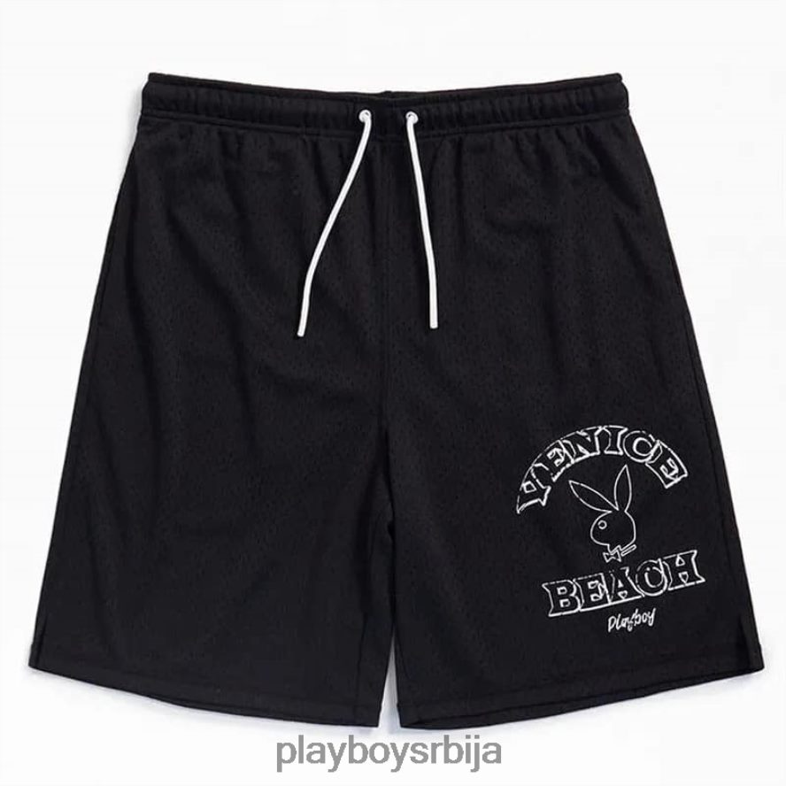 одећу Playboy пб венице беацх месх кратки 17" црн мушкарци 2F84PF580