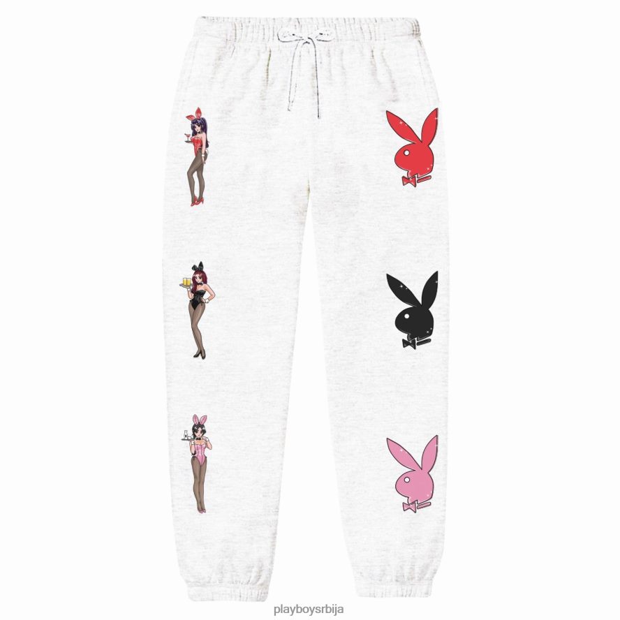 одећу Playboy токио цлуб бунни тренирке бео мушкарци 2F84PF581
