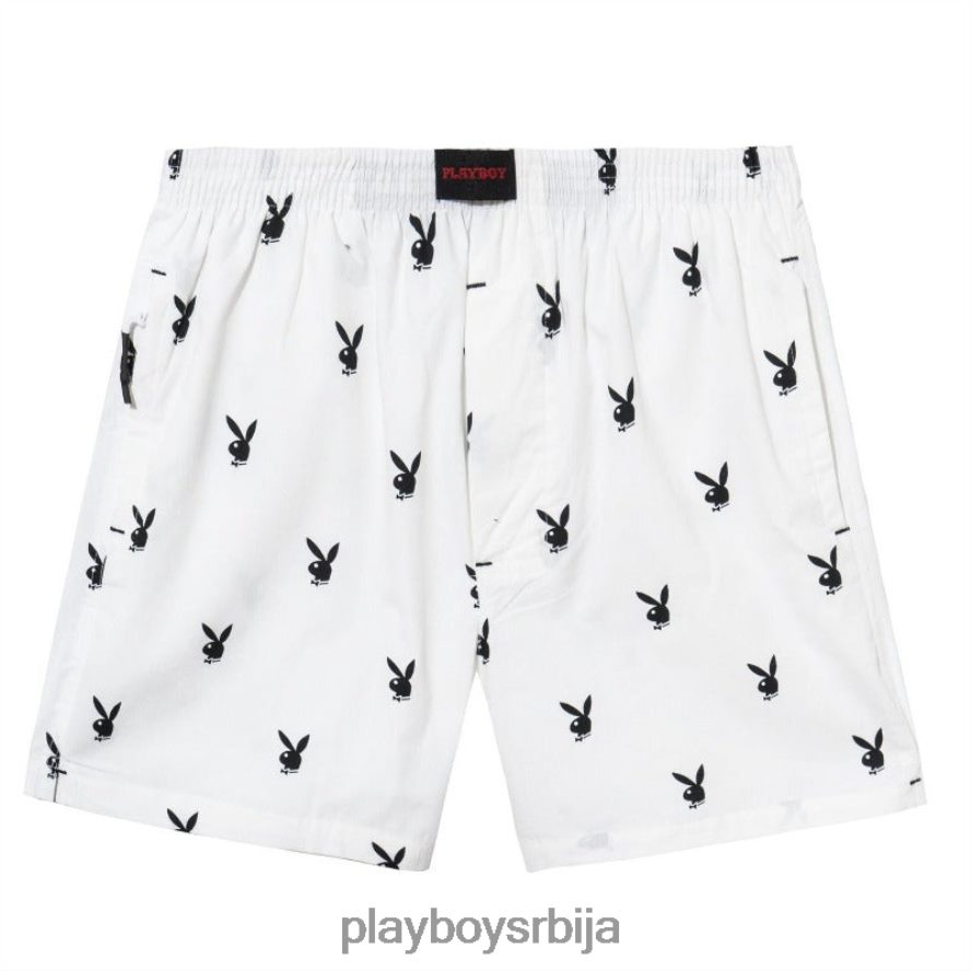 одећу Playboy понављајући шортс са зечјом главом бео мушкарци 2F84PF583