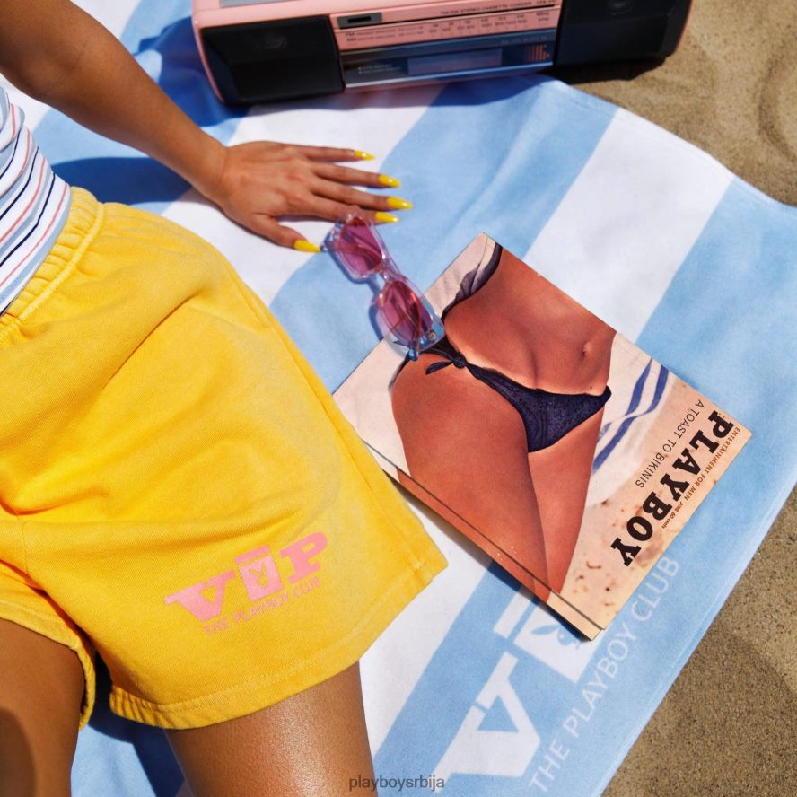 одећу Playboy вип клуб зној кратки жути оригинални мушкарци 2F84PF652