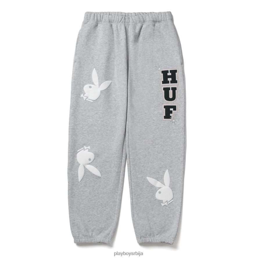 одећу Playboy x HUF тренирке са зечјом главом сива мушкарци 2F84PF598